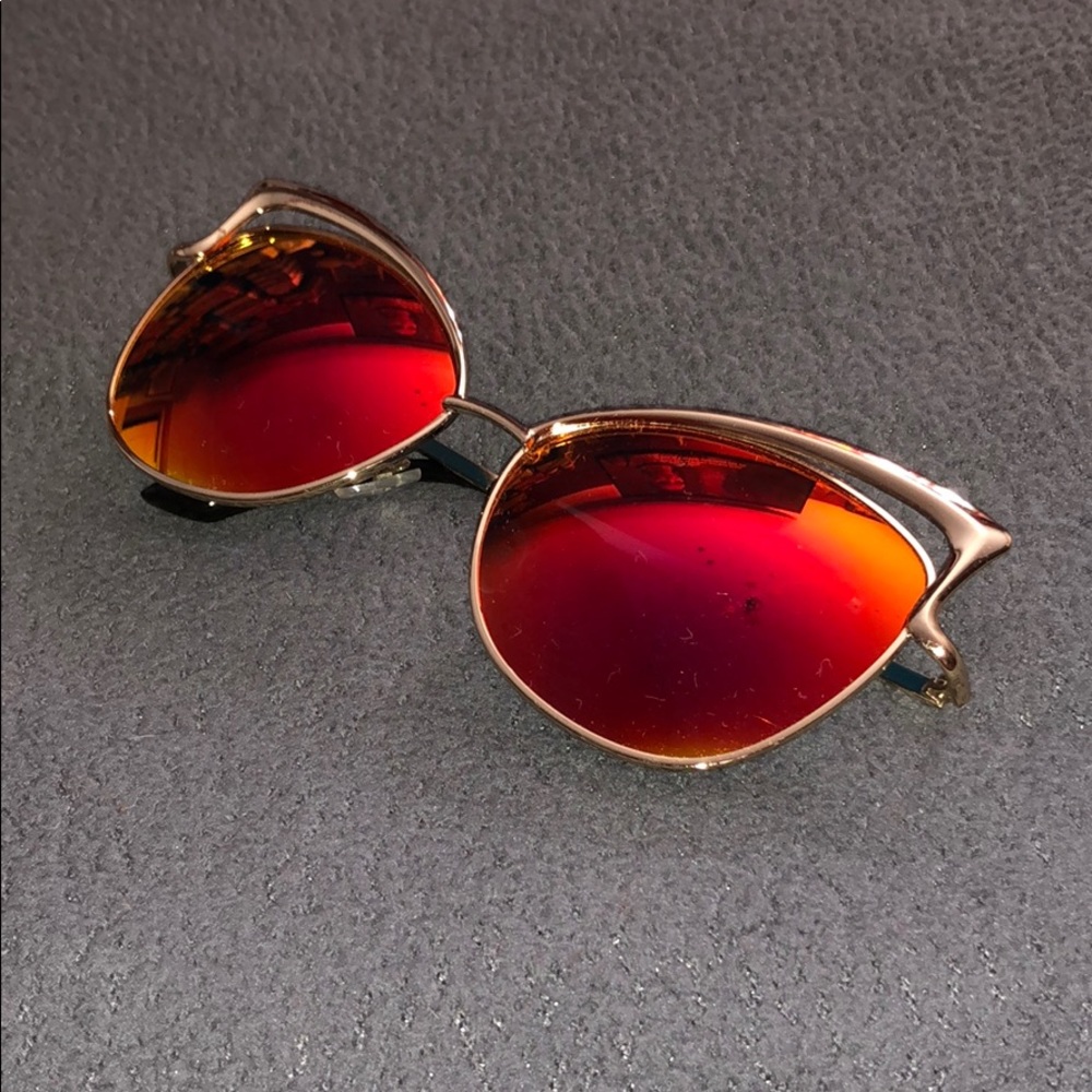 Stylish Gold and Red Sunglasses
